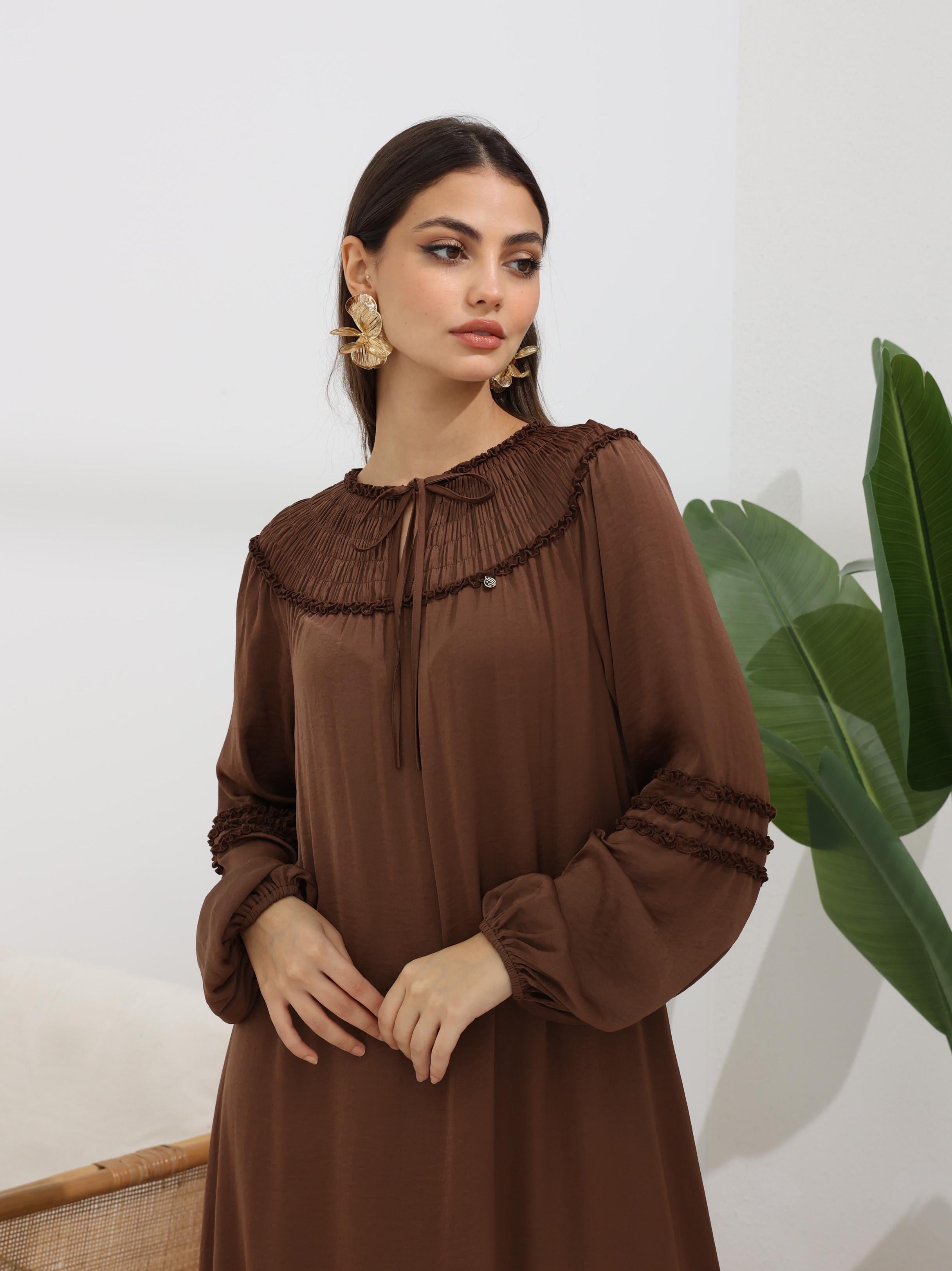 Delicate Dress in Brown