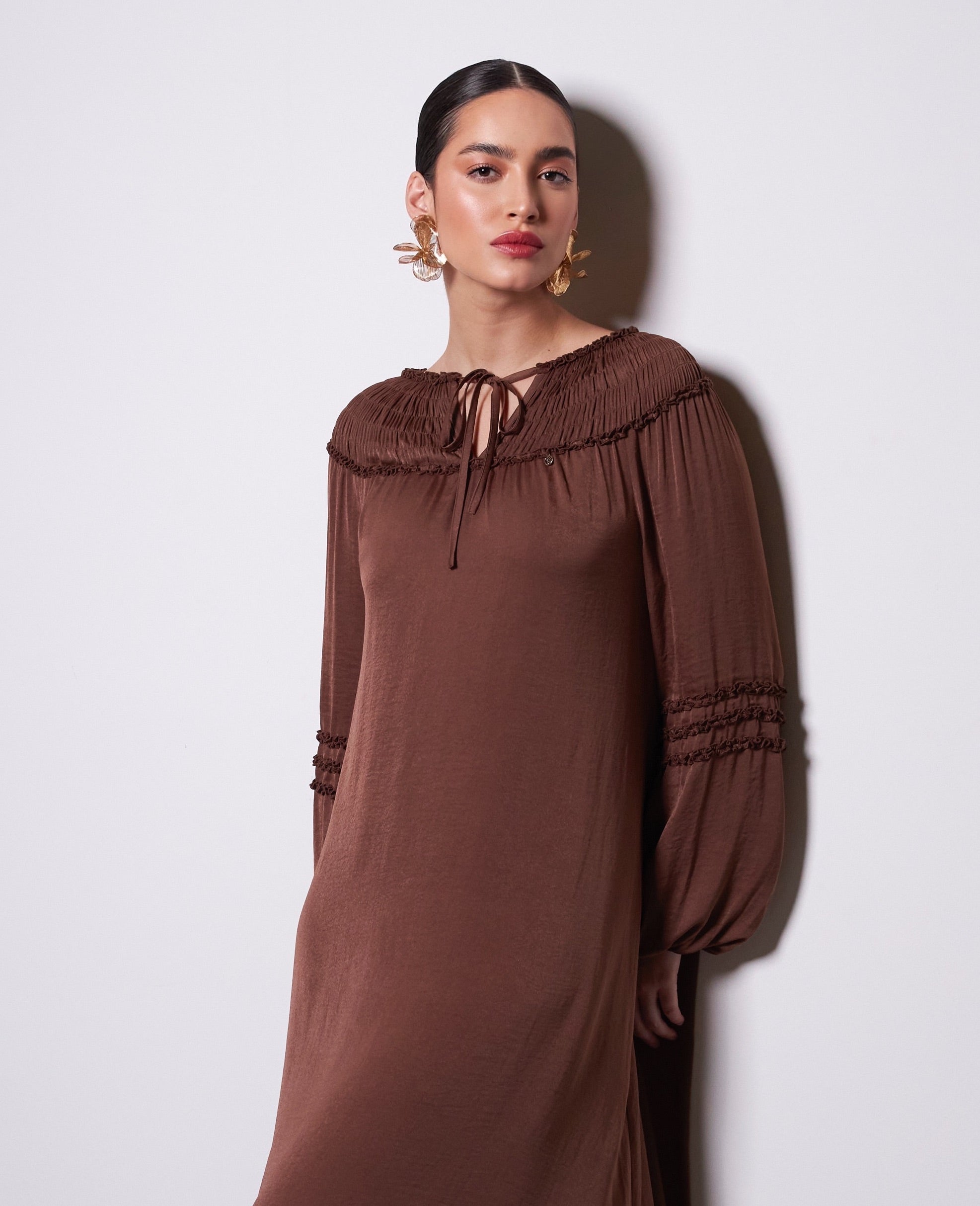 Delicate Dress in Brown