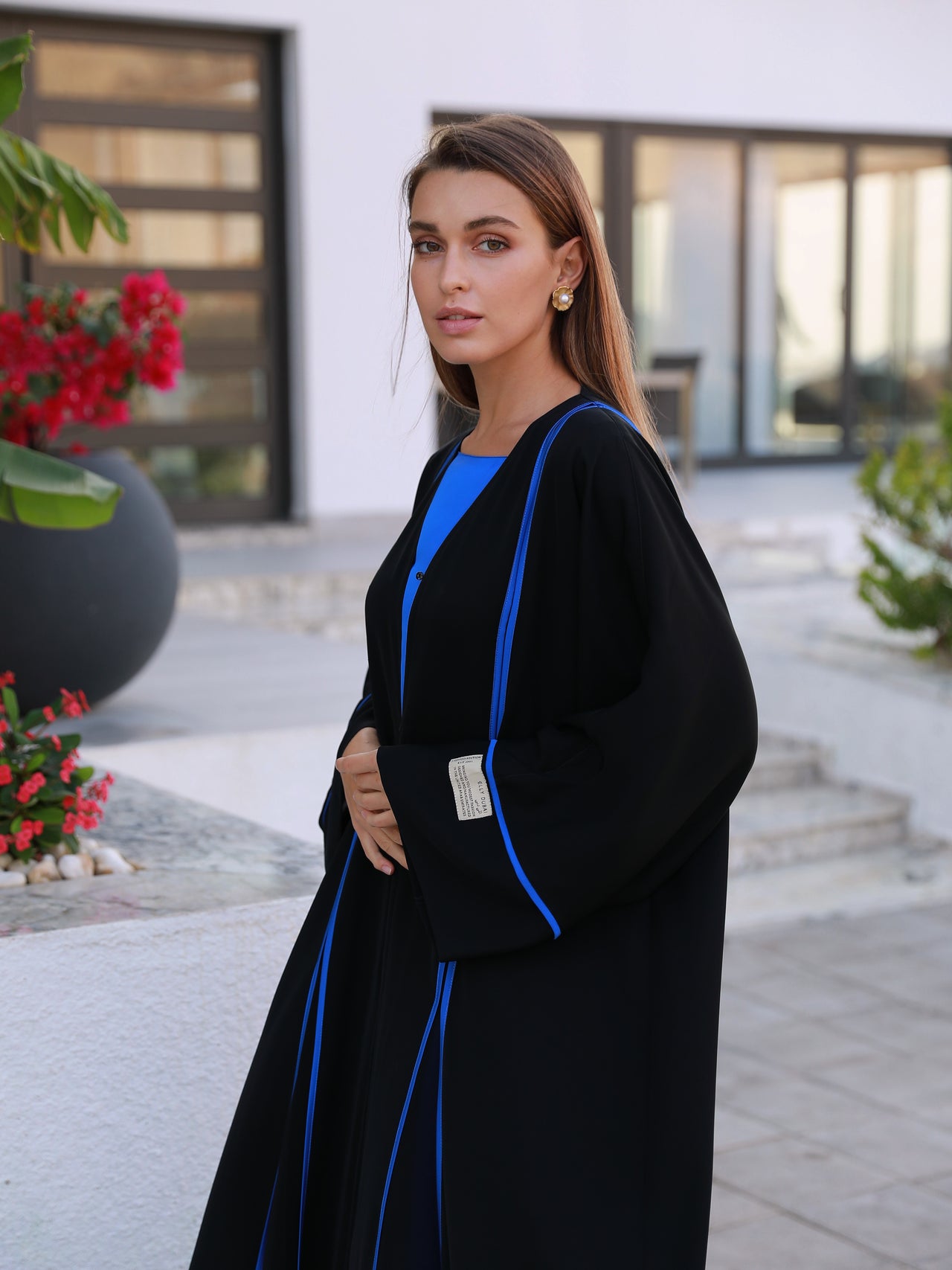 Abaya Hayati Set Royal Blue