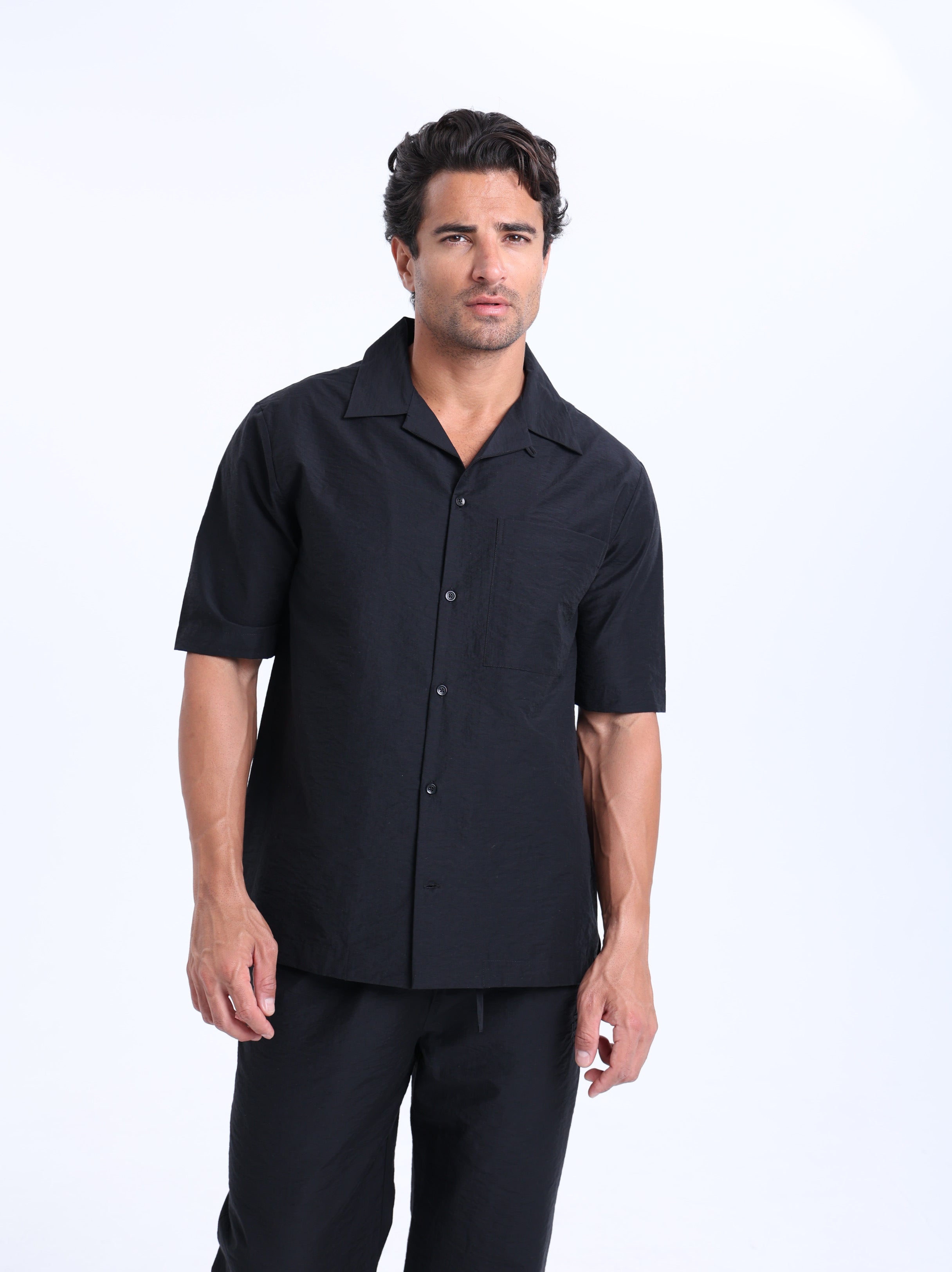 Текстурированная рубашка черного цвета