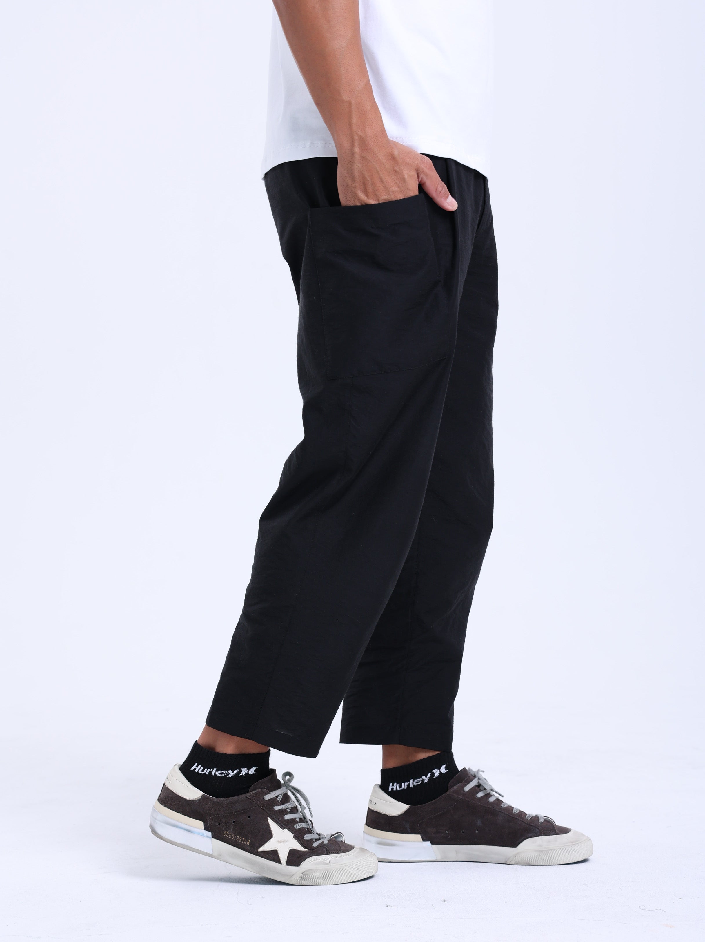 Loose Fit Trousers With Side Pockets