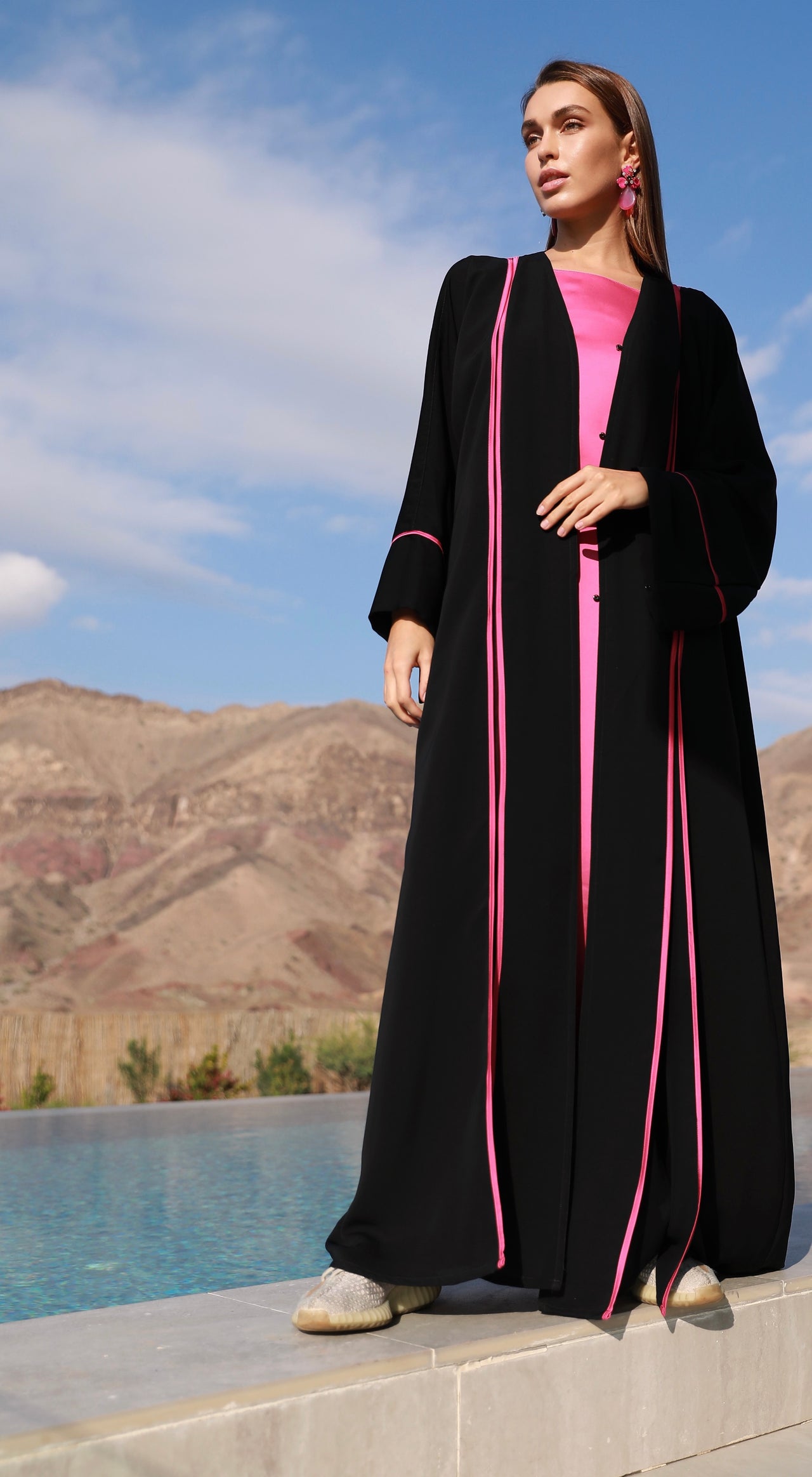 Abaya Hayati Set Fuchsia