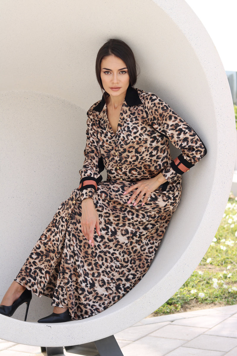 Платье Рубашка Leopard 