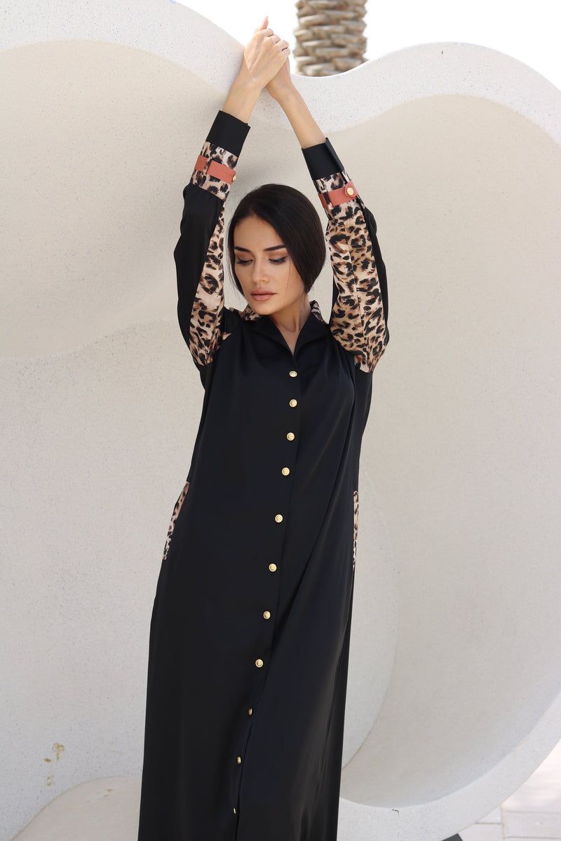 Платье Рубашка Black Leopard
