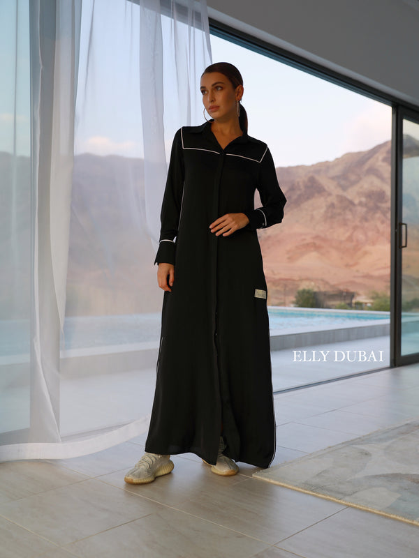 Piping Shirt Dress